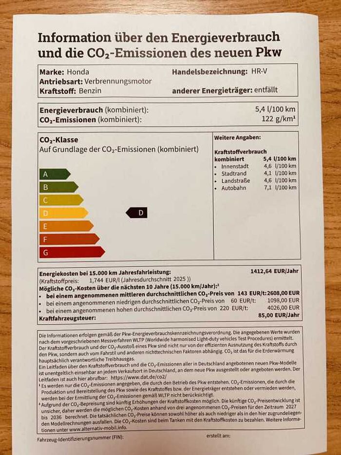 Honda HR-V Hybrid e:HEV 1.5 i-MMD Advance Sport